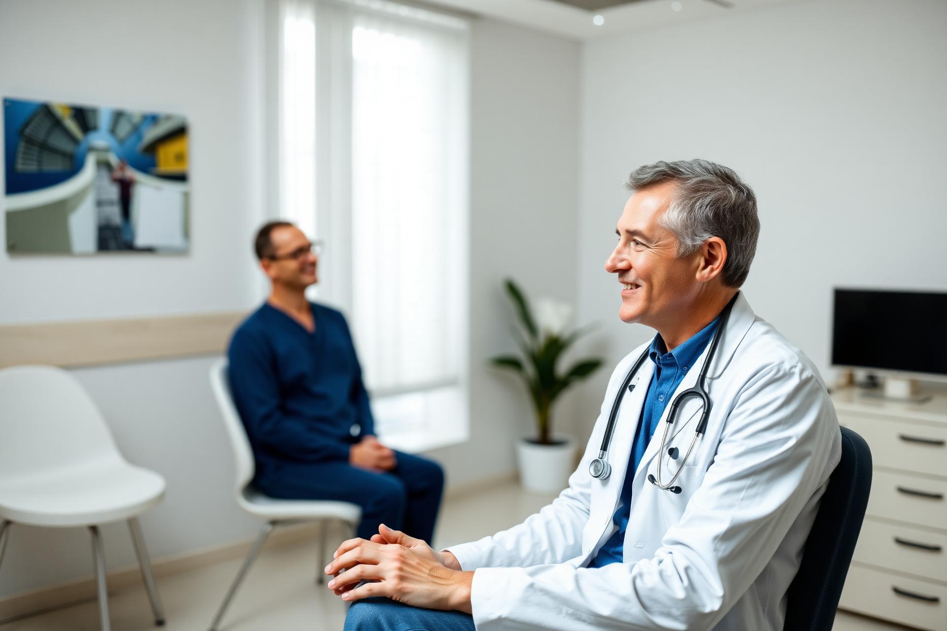 Médico atendendo paciente na clínica CEMED